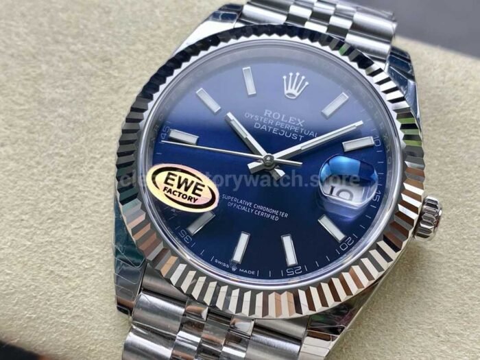 EWE Factory Rolex Datejust 126334-0002 41mm Full 904L Blue Dial Jubilee - Image 3
