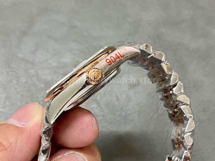 GM Factory Rolex Datejust 126201 0037 36mm Rose Gold Smooth Bezel Half Rose Gold Diam 3 Super Clone Watch,Clean Factory Watch