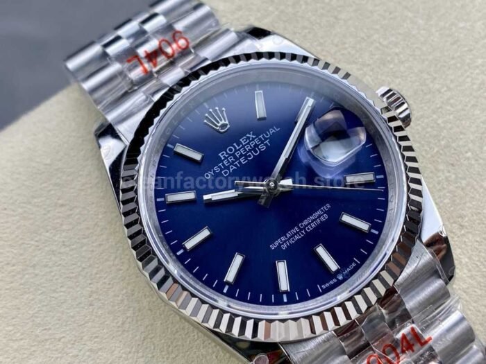 Replica Watch Rolex Datejust 126234-0017 36mm Full 904L Blue Dial Jubilee - Image 2