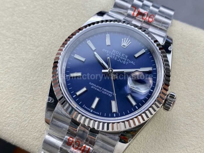 Replica Watch Rolex Datejust 126234-0017 36mm Full 904L Blue Dial Jubilee - Image 3