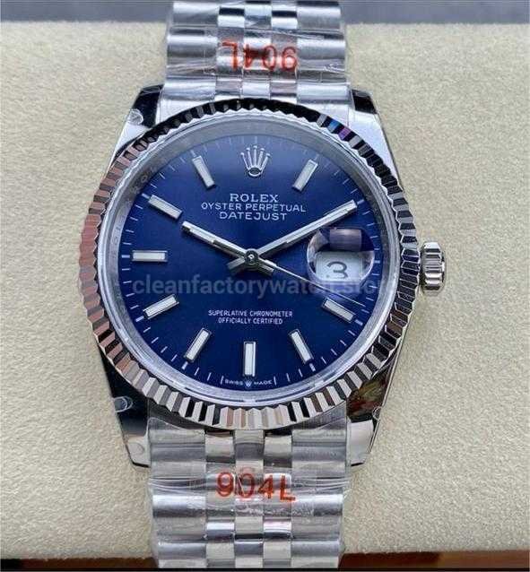Replica Watch Rolex Datejust 126234-0017 36mm Full 904L Blue Dial Jubilee