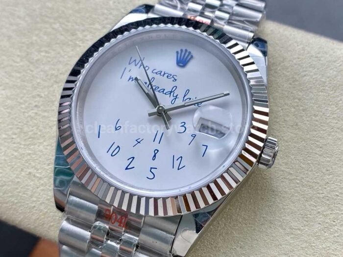 GM Factory Rolex Datejust Who Cares Im Afready Pate 126334 41mm Full 904L White Dial 1 Super Clone Watch,Clean Factory Watch