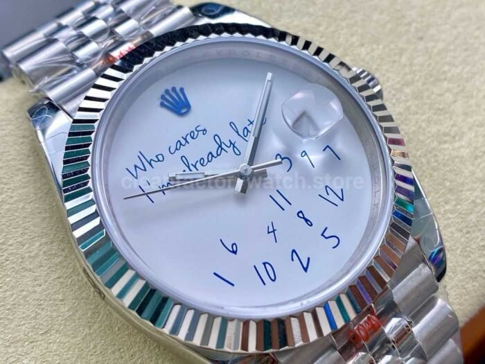 GM Factory Rolex Datejust Who Cares Im Afready Pate 126334 41mm Full 904L White Dial 6 Super Clone Watch,Clean Factory Watch