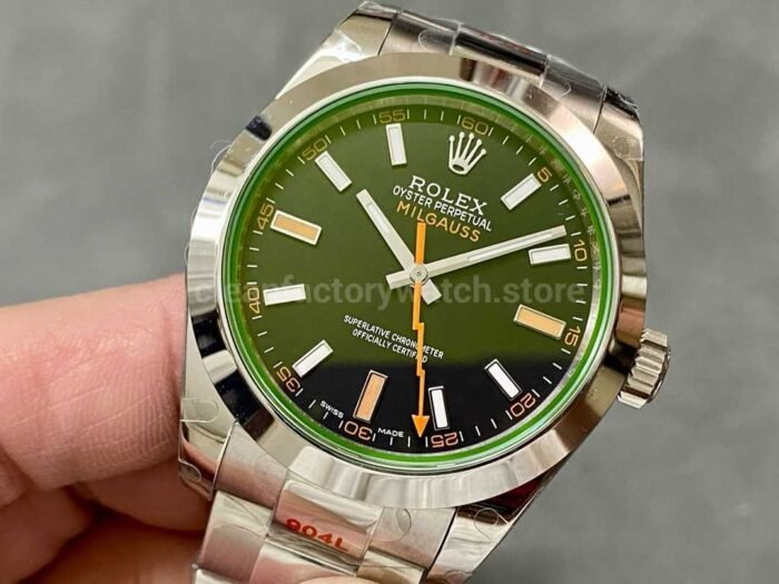 GM Factory Rolex Milgauss 116400GV 40mm Full 904L Black Dial 6 Super Clone Watch,Clean Factory Watch