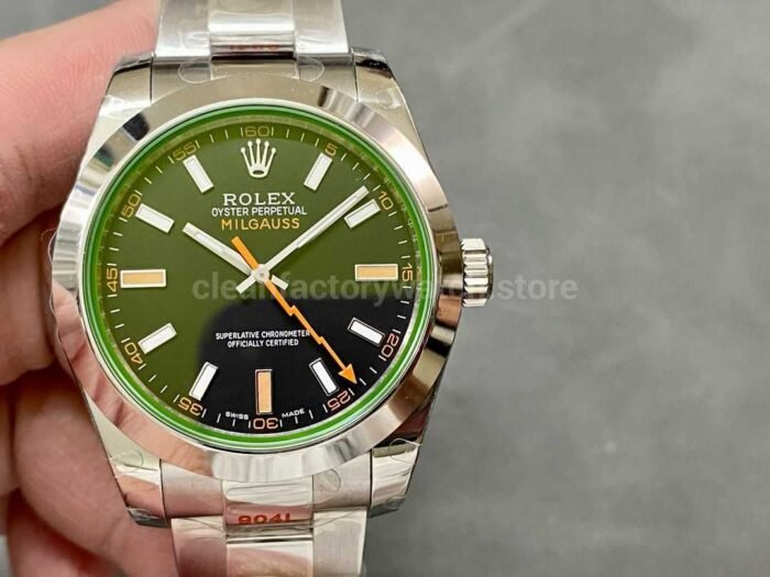 GM Factory Rolex Milgauss 116400GV 40mm Full 904L Black Dial 8 Super Clone Watch,Clean Factory Watch