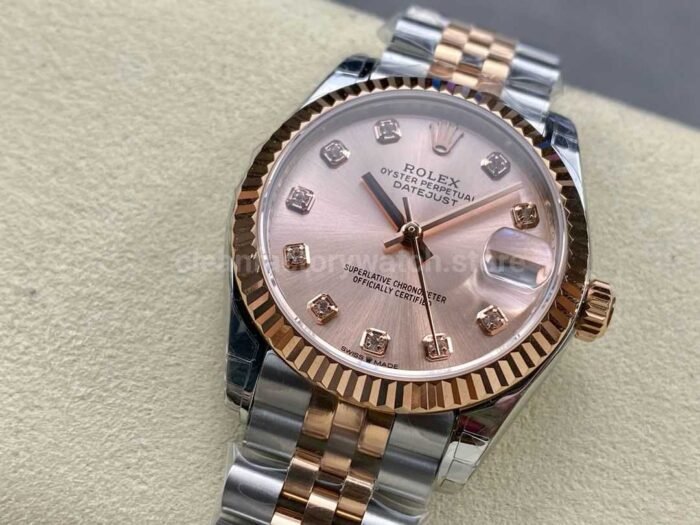 GS Factory Rolex Datejust 278271-0024 31MM Half Rose Gold Diamond Mop Pink Dial Jubilee - Image 3