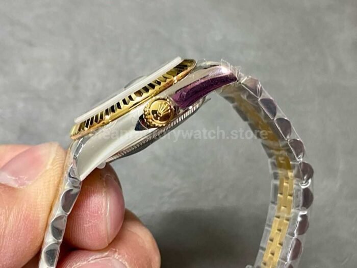 GS Factory Rolex Datejust 278273 0022 31MM Half Gold Diamond Mop Grey Dial Jubilee 5 Super Clone Watch,Clean Factory Watch