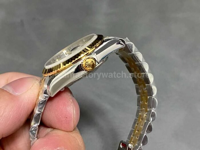 GS Factory Rolex Datejust 278273 0028 31MM Half Gold Diamond Mop White Mother Of Pearl Dial J Super Clone Watch,Clean Factory Watch