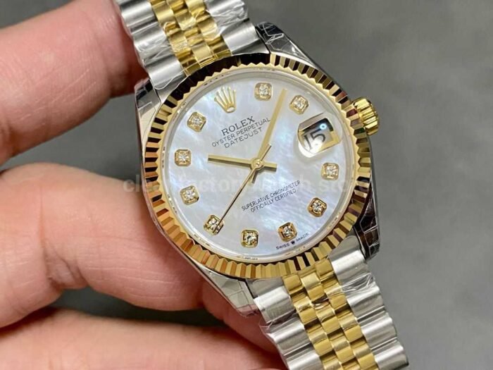 GS Factory Rolex Datejust 278273 0028 31MM Half Gold Diamond Mop White Mother Of Pearl Dial Jub 1 Super Clone Watch,Clean Factory Watch