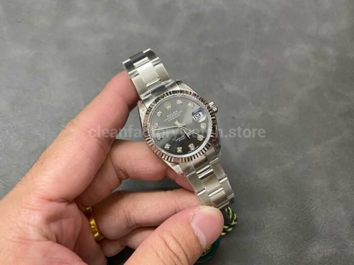 GS Factory Rolex Datejust 278274 0007 31MM Full 904L Diamond Mop Grey Dial 8 Super Clone Watch,Clean Factory Watch