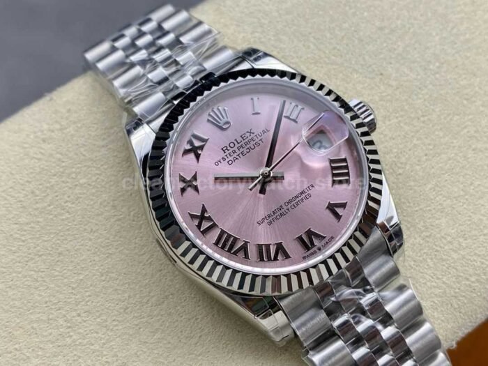 GS Factory Rolex Datejust 278274-0020 31MM Full 904L Roman Number Pink Dial Jubilee - Image 2