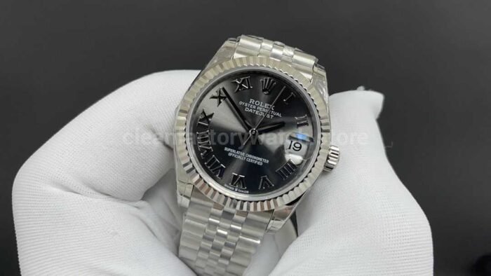 GS Factory Rolex Datejust 278274-0022 31MM Full 904L Roman Number Grey Dial Jubilee - Image 2