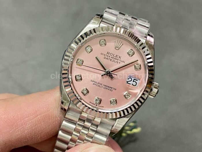 GS Factory Rolex Datejust 278274-0032 31MM Full 904L Diamond Mop Pink Dial Jubilee - Image 3
