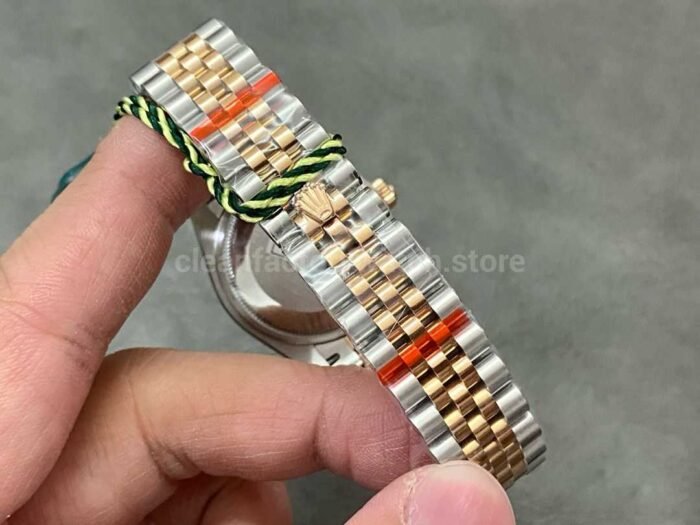 GS Factory Rolex Datejust 278381RBR-0026 31MM Diamond Bezel Half Rose Gold Diamond Mop White Mother Of Pearl Dial Jubilee - Image 8