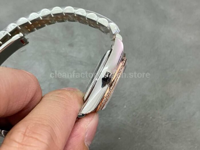 GS Factory Rolex Datejust 278381RBR-0026 31MM Diamond Bezel Half Rose Gold Diamond Mop White Mother Of Pearl Dial Jubilee - Image 5