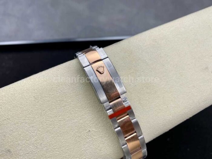 GS Factory Rolex Datejust 278381RBR 0027 31MM Diamond Bezel Half Rose Gold Diamond Mop Brown Dial Super Clone Watch,Clean Factory Watch