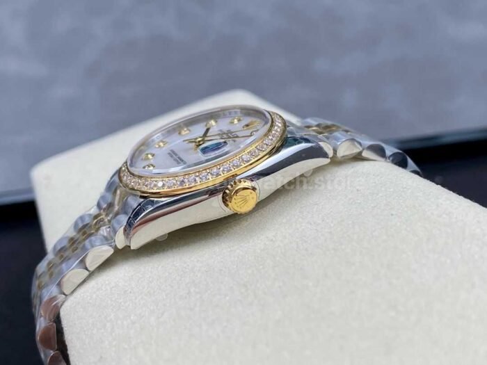 GS Factory Rolex Datejust 278383RBR-0028 31MM Diamond Bezel Half Gold Diamond Mop White Mother Of Pearl Dial Jubilee - Image 7