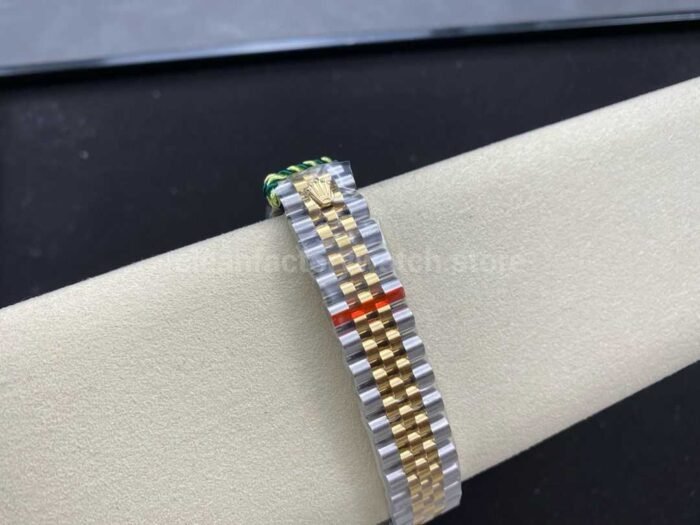 GS Factory Rolex Datejust 278383RBR-0028 31MM Diamond Bezel Half Gold Diamond Mop White Mother Of Pearl Dial Jubilee - Image 9