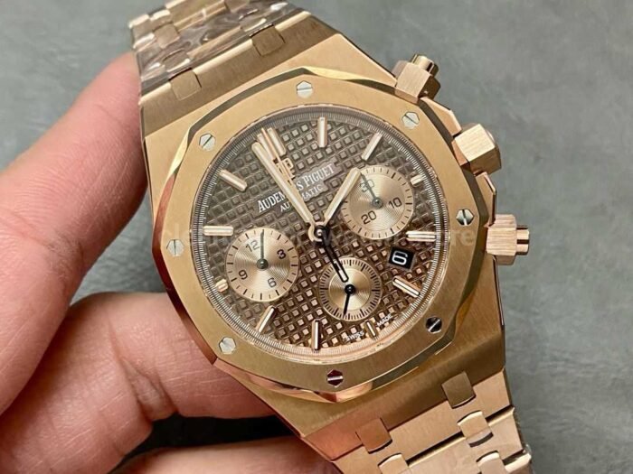 IPF Factory Audemars Piguet Royal Oak Chronograph 26239OR.OO .D821CR.01 41mm Full Rose Go 1 Super Clone Watch,Clean Factory Watch