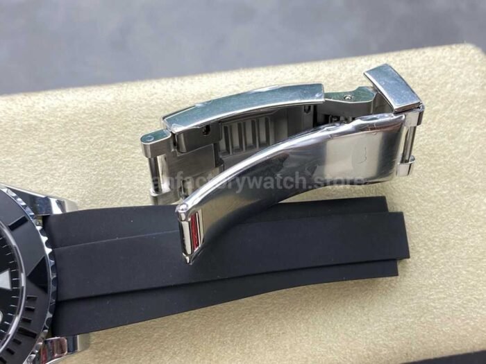 IPK Factory Rolex Yacht Master 226659 0002 42mm Platinum Rubber Strap Black Dial 2 Super Clone Watch,Clean Factory Watch