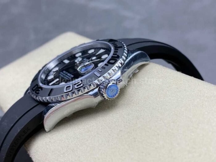 IPK Factory Rolex Yacht Master 226659 0002 42mm Platinum Rubber Strap Black Dial 7 Super Clone Watch,Clean Factory Watch