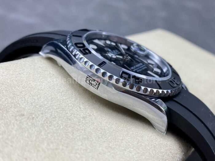 IPK Factory Rolex Yacht Master 226659 0002 42mm Platinum Rubber Strap Black Dial 8 Super Clone Watch,Clean Factory Watch
