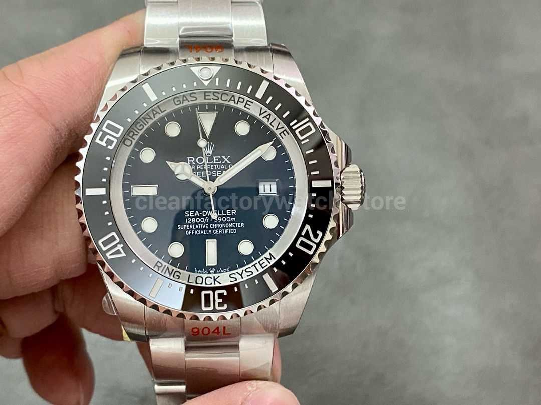 JVS Factory Rolex Sea-Dweller Deepsea 126660 44mm Full 904L Black Dial