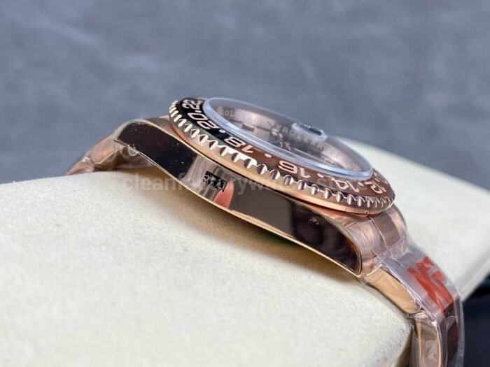 KF Factory Rolex GMT Master II 126715CHNR 40mm Full Rose Gold Black Dial 8 Super Clone Watch,Clean Factory Watch
