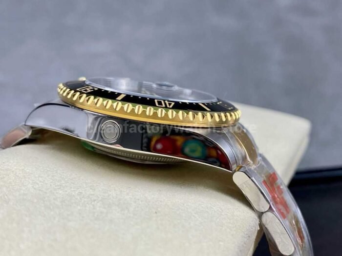 KF Factory Rolex Sea Dweller 126603 43mm Half Gold Black Dial 4 Super Clone Watch,Clean Factory Watch