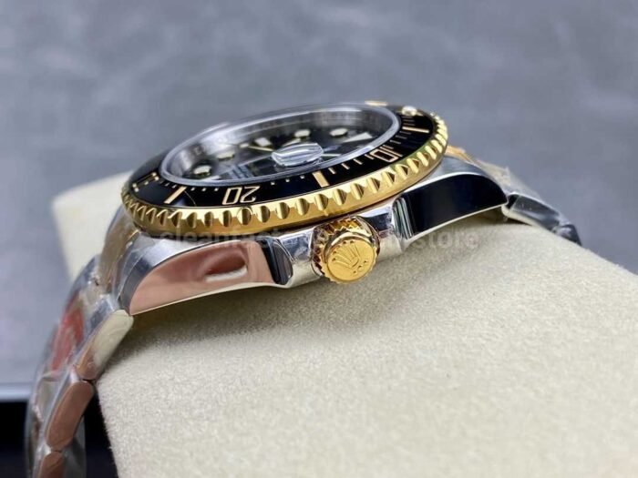 KF Factory Rolex Sea Dweller 126603 43mm Half Gold Black Dial 6 Super Clone Watch,Clean Factory Watch