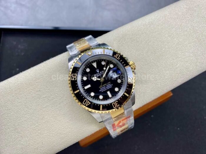 KF Factory Rolex Sea Dweller 126603 43mm Half Gold Black Dial 7 Super Clone Watch,Clean Factory Watch