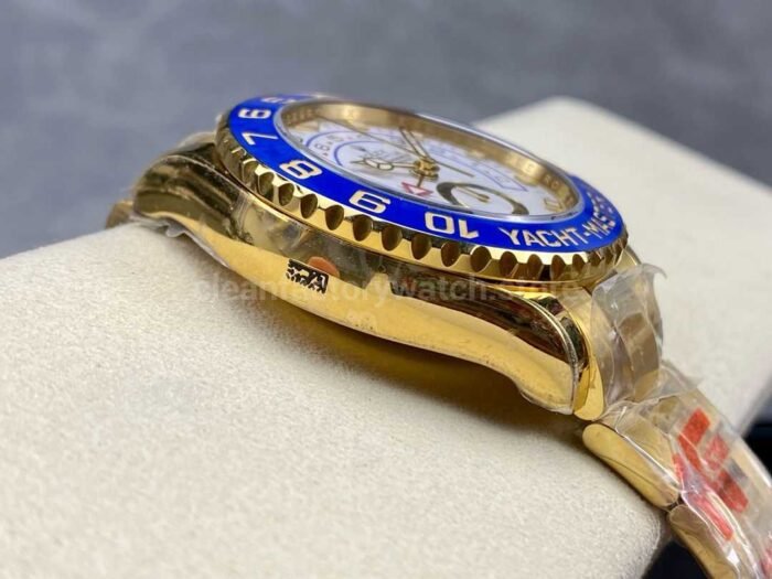 KF Factory Rolex Yacht Master II 116688 0002 44mm Full Gold White Dial 1 Super Clone Watch,Clean Factory Watch