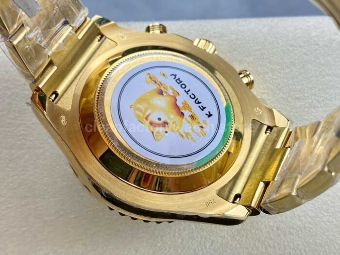 KF Factory Rolex Yacht Master II 116688 0002 44mm Full Gold White Dial 3 Super Clone Watch,Clean Factory Watch