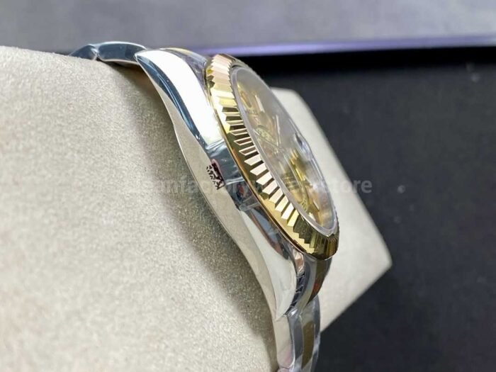 Noob Factory Rolex Sky Dweller 336933 0001 42mm Half Yellow Gold Champagne Dial 5 Super Clone Watch,Clean Factory Watch
