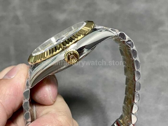 Noob Factory Rolex Sky Dweller 336933 0006 42mm Half Yellow Gold White Dial Jubilee 2 Super Clone Watch,Clean Factory Watch