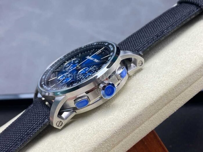OMF Factory Audemars Piguet Code 11.59 26393BCOOA002KB01 41mm Steel Canvas Strap Blue Dial 3 Super Clone Watch,Clean Factory Watch