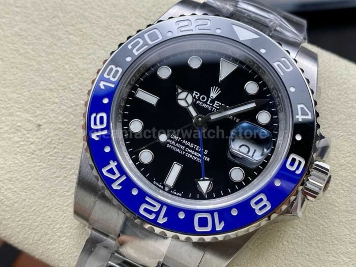 OW Factory Rolex Batman GMT-Master II 126710BLNR-0003 40mm Full Steel Black Dial - Image 3