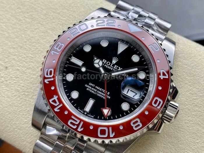 OW Factory Rolex GMT Master II 126710 Special Edition 40mm Full Steel Black Dial Jubilee 5 Super Clone Watch,Clean Factory Watch