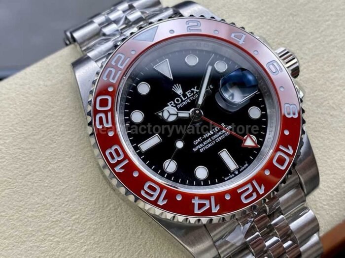 OW Factory Rolex GMT Master II 126710 Special Edition 40mm Full Steel Black Dial Jubilee 6 Super Clone Watch,Clean Factory Watch