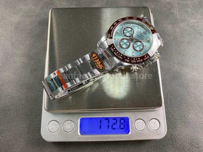 QF Factory CounterWeight Rolex Daytona 116506 0001 40mm Full Platinum Ice Blue Dial 3 Super Clone Watch,Clean Factory Watch