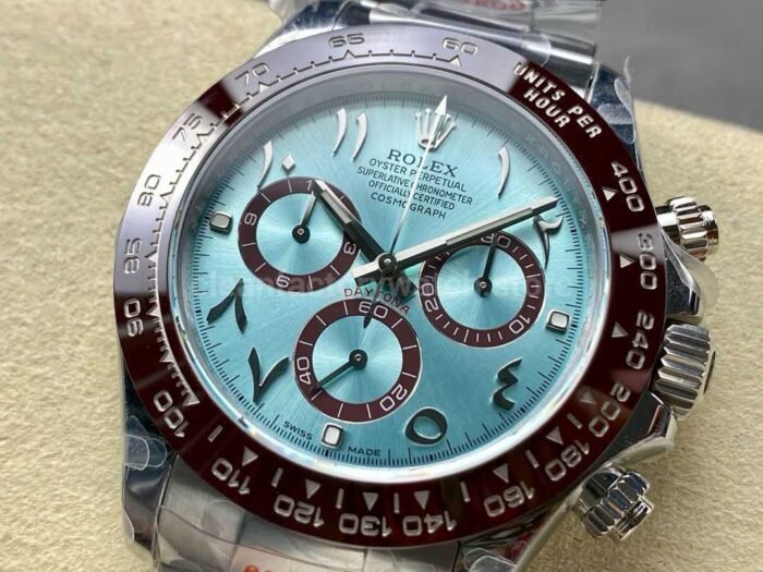 QF Factory CounterWeight Rolex Daytona 116506 0004 40mm Full Platinum Ice Blue Dial 1 Super Clone Watch,Clean Factory Watch