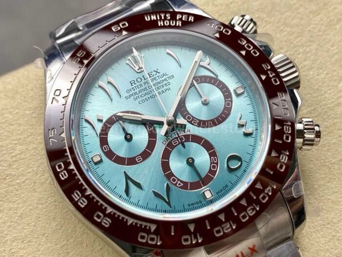 QF Factory CounterWeight Rolex Daytona 116506 0004 40mm Full Platinum Ice Blue Dial 2 Super Clone Watch,Clean Factory Watch