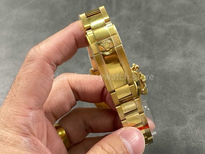 QF Factory CounterWeight Rolex Daytona 116508 0004 40mm Full Yellow Gold Black Dial 6 Super Clone Watch,Clean Factory Watch