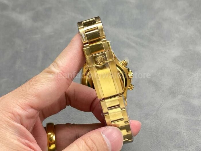 QF Factory CounterWeight Rolex Daytona 126508 0004 40mm Full Yellow Gold Black Dial 2 Super Clone Watch,Clean Factory Watch