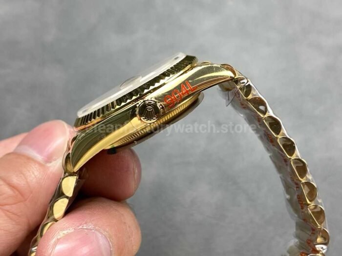 QF Factory Counterweight Rolex Day-Date 128235 36mm Full Yellow Gold ，Gold Dial - Image 6