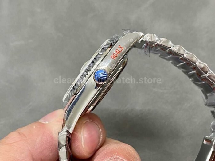 QF Factory Counterweight Rolex Day Date 228239 0033 40mm Full White Gold Roman Numera Super Clone Watch,Clean Factory Watch