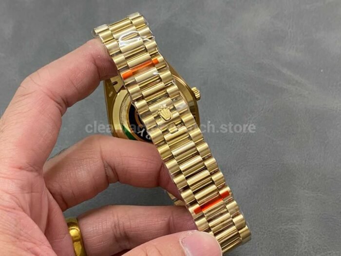 QF Factory Counterweight Rolex Day Date 40 228238 0002 40mm Full Yellow Gold Roman Number 8 Super Clone Watch,Clean Factory Watch