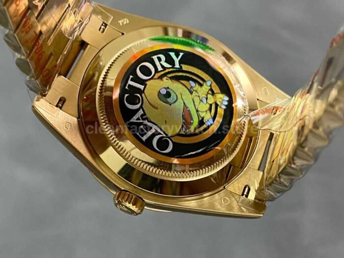 QF Factory Counterweight Rolex Day Date 40 228238 0002 40mm Full Yellow Gold Roman Number Si 1 Super Clone Watch,Clean Factory Watch