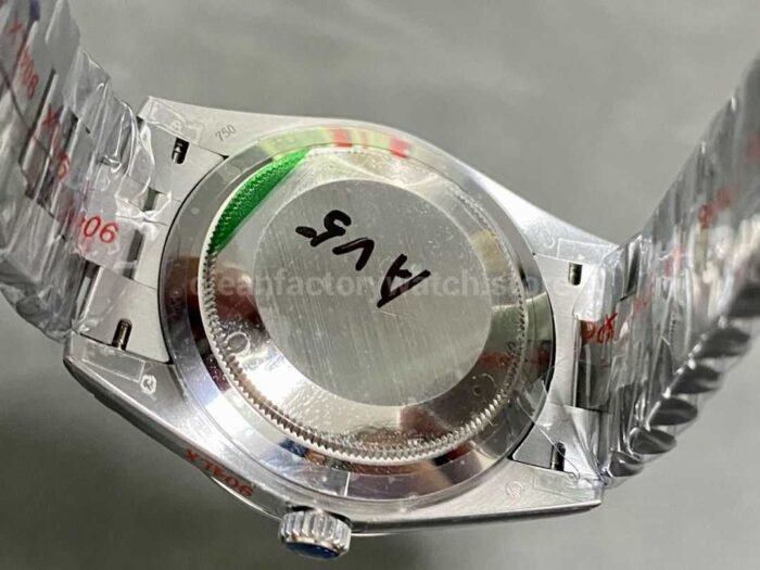 QF Factory Counterweight Rolex Day Date 40 228239 0004 40mm Full White Gold Black Dial 7 Super Clone Watch,Clean Factory Watch