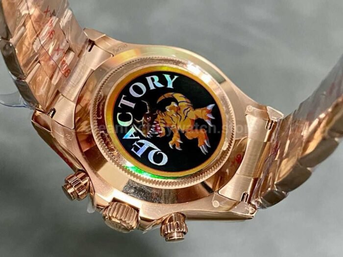 QF Factory Counterweight Rolex Daytona 116505 0014 40mm Full Rose Gold Meteorite Cosmograph S 3 Super Clone Watch,Clean Factory Watch